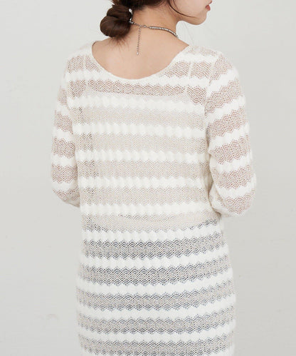 鏤空針織連衣裙