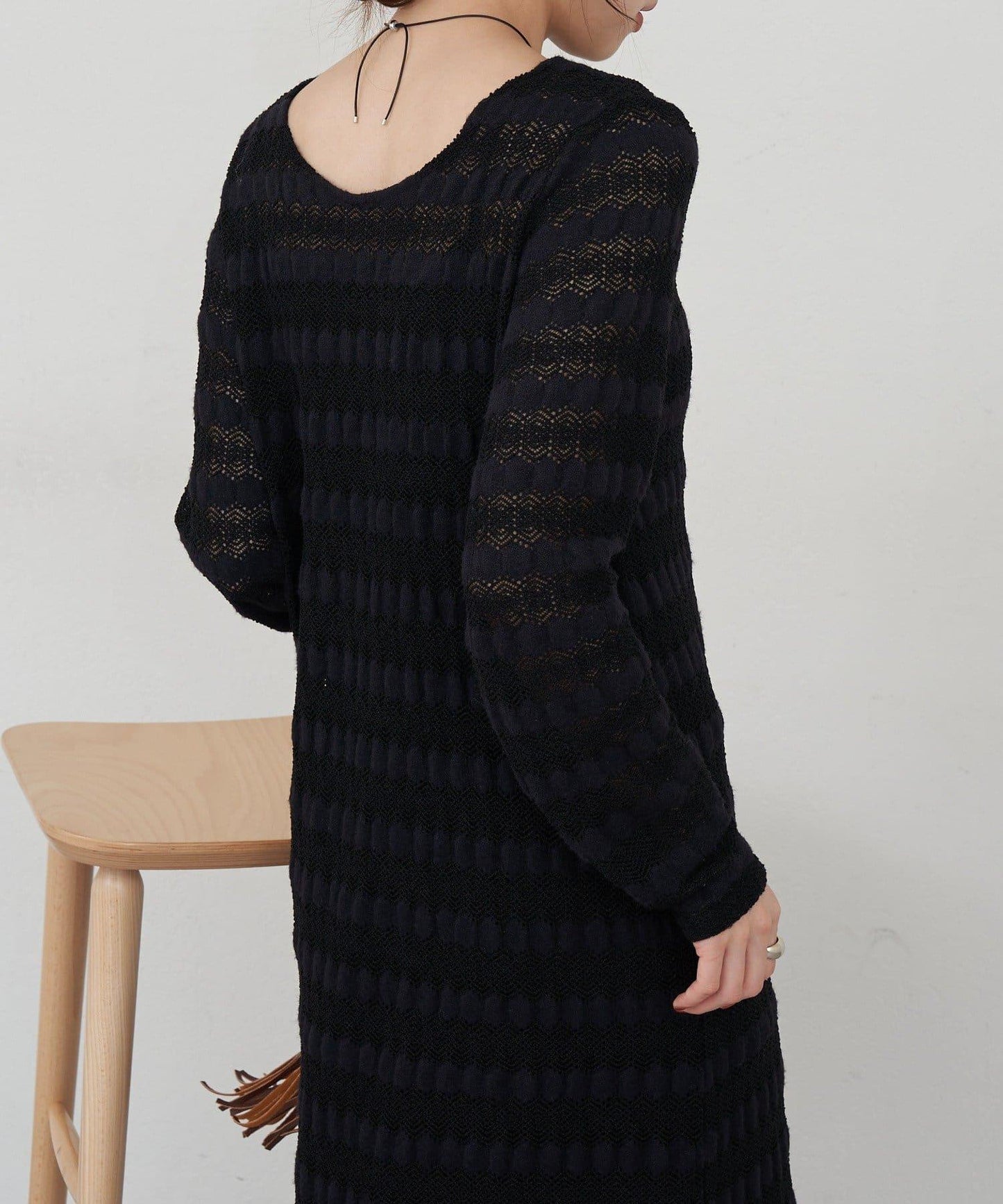 鏤空針織連衣裙