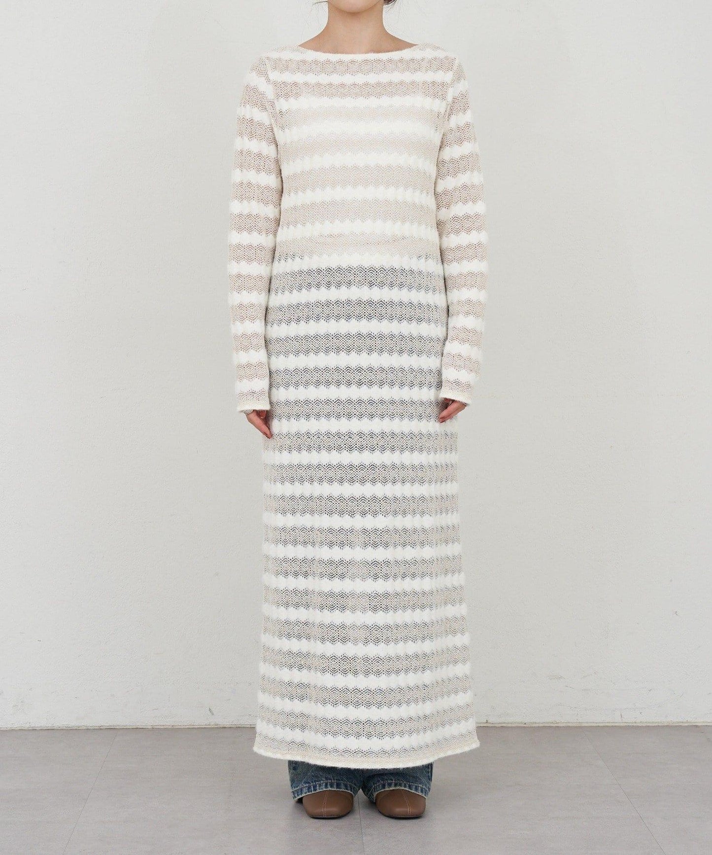 鏤空針織連衣裙