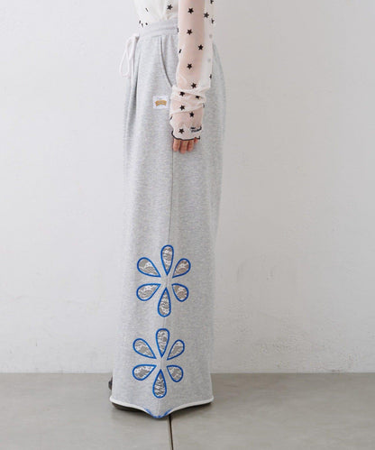 H.S花卉剪裁寬鬆衛褲