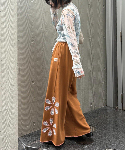 H.S花卉剪裁寬鬆衛褲