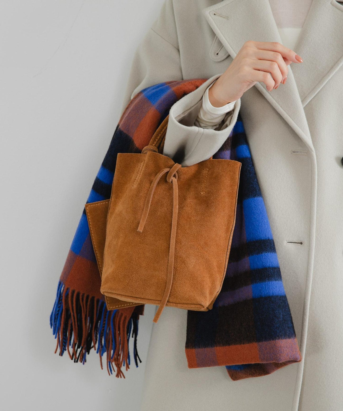 麂皮迷你托特包