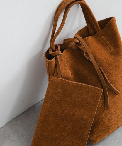 麂皮迷你托特包