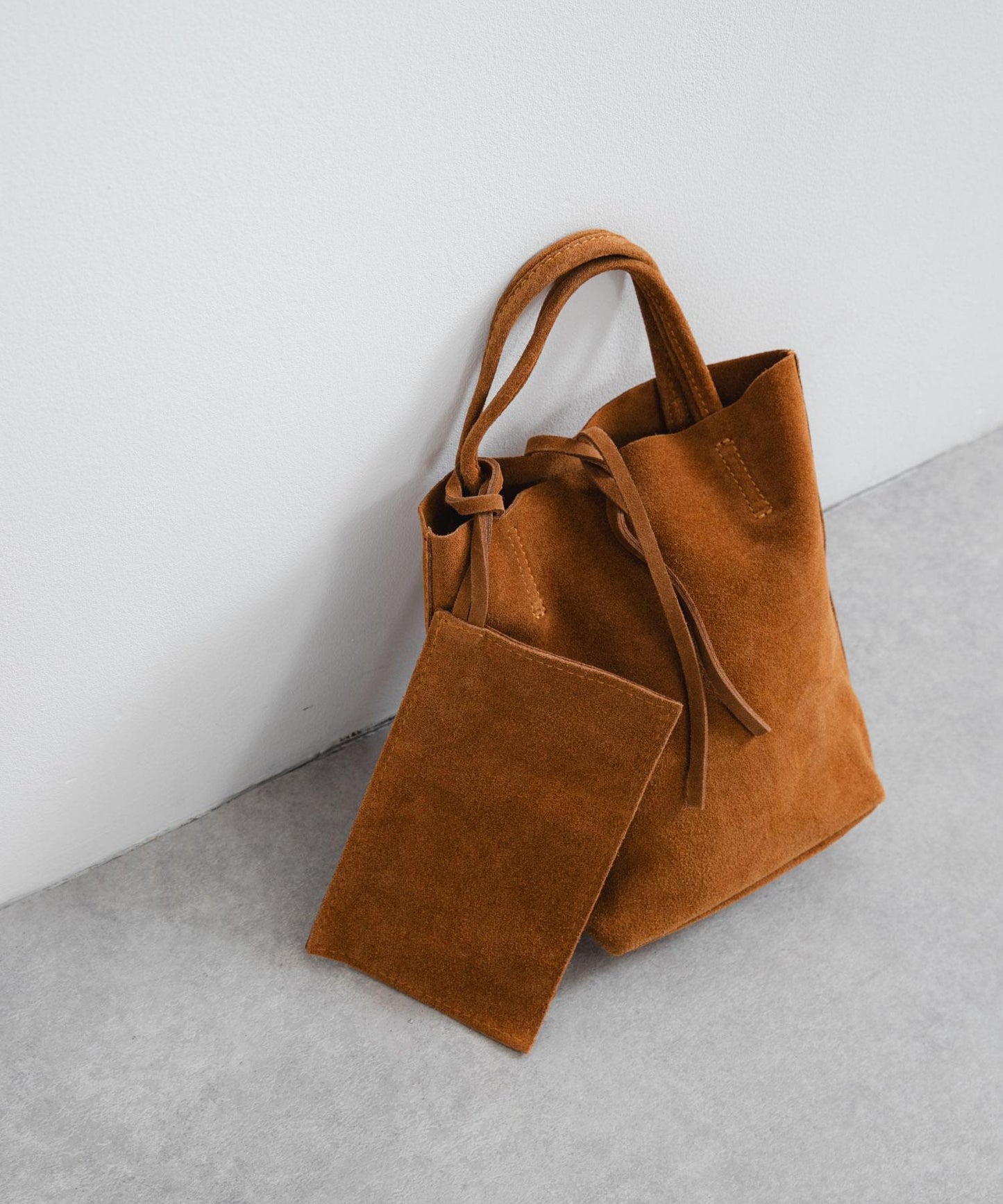 麂皮迷你托特包