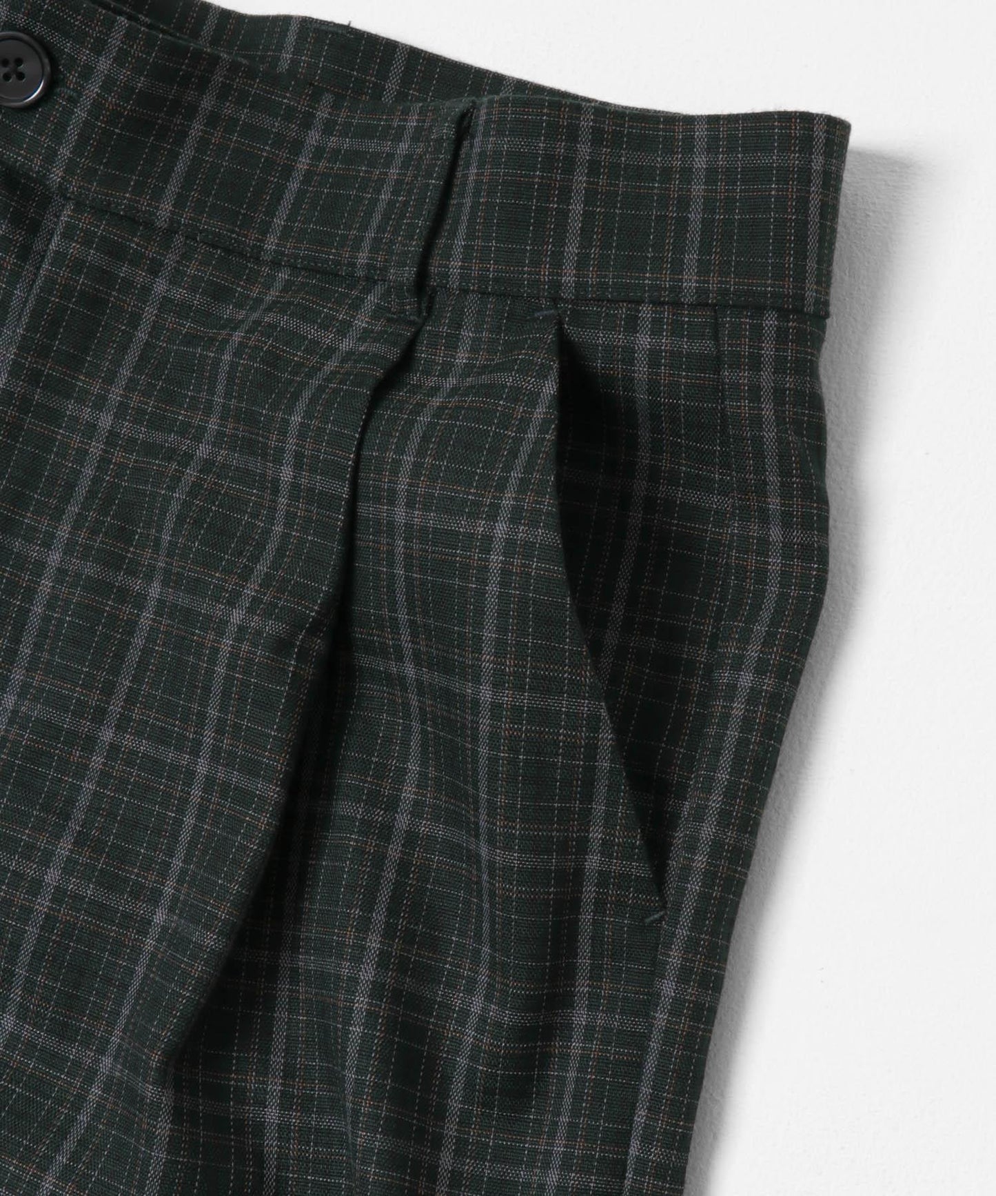 格紋高腰寬鬆西裝褲