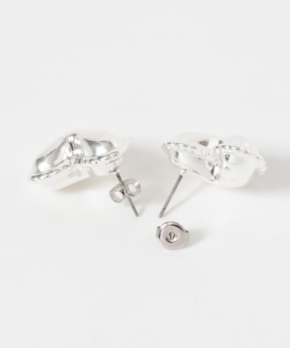 立體金屬愛心耳環