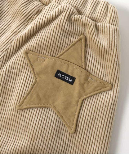 星形口袋燈芯絨長褲 10分丈