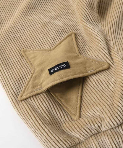 星形口袋燈芯絨長褲 10分丈