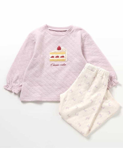 愛心&蛋糕圖案絎縫睡衣