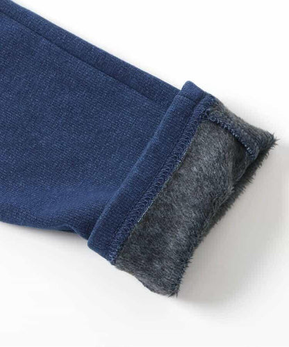 內層搖粒絨荷葉邊/7天穿搭風格褲子 十分褲