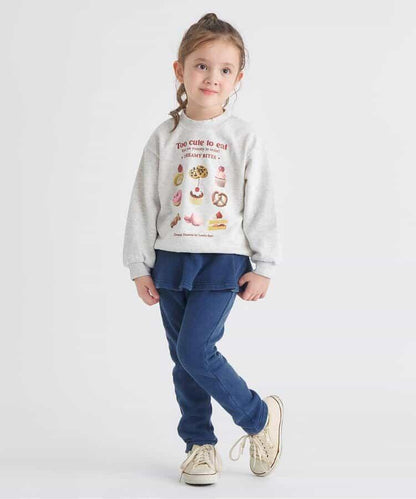 內層搖粒絨荷葉邊/7天穿搭風格褲子 十分褲