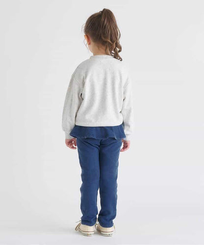 內層搖粒絨荷葉邊/7天穿搭風格褲子 十分褲