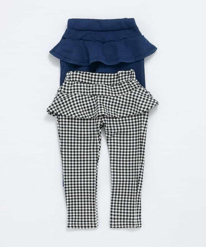 內層搖粒絨荷葉邊/7天穿搭風格褲子 十分褲