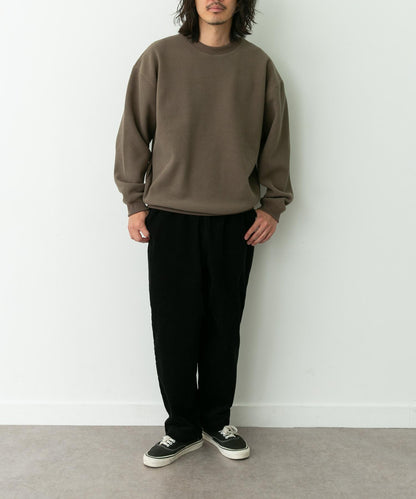 加絨華夫格寬鬆休閒套頭衫