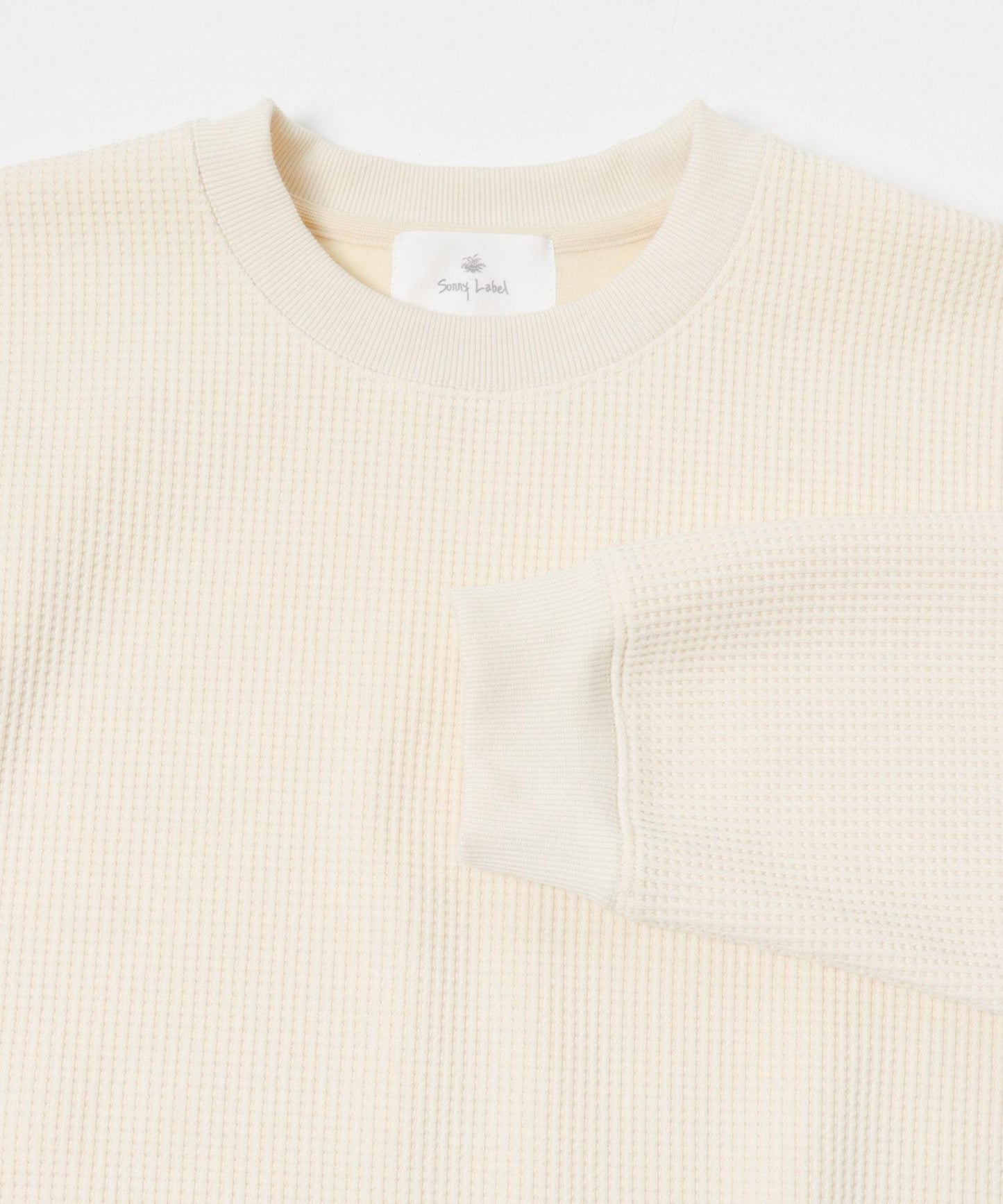 加絨華夫格寬鬆休閒套頭衫