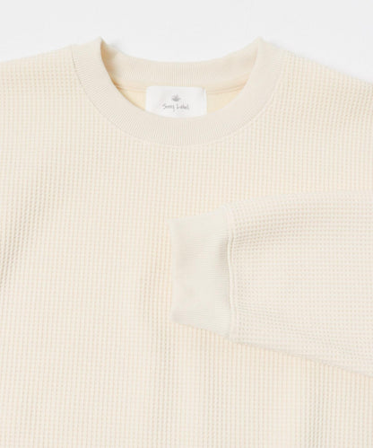 加絨華夫格寬鬆休閒套頭衫