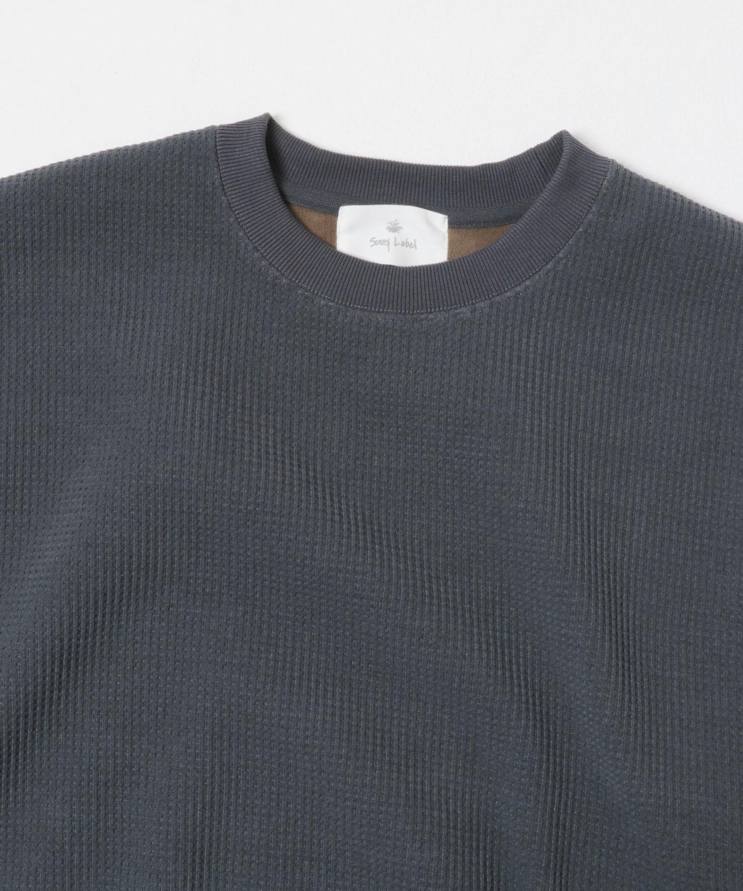 加絨華夫格寬鬆休閒套頭衫