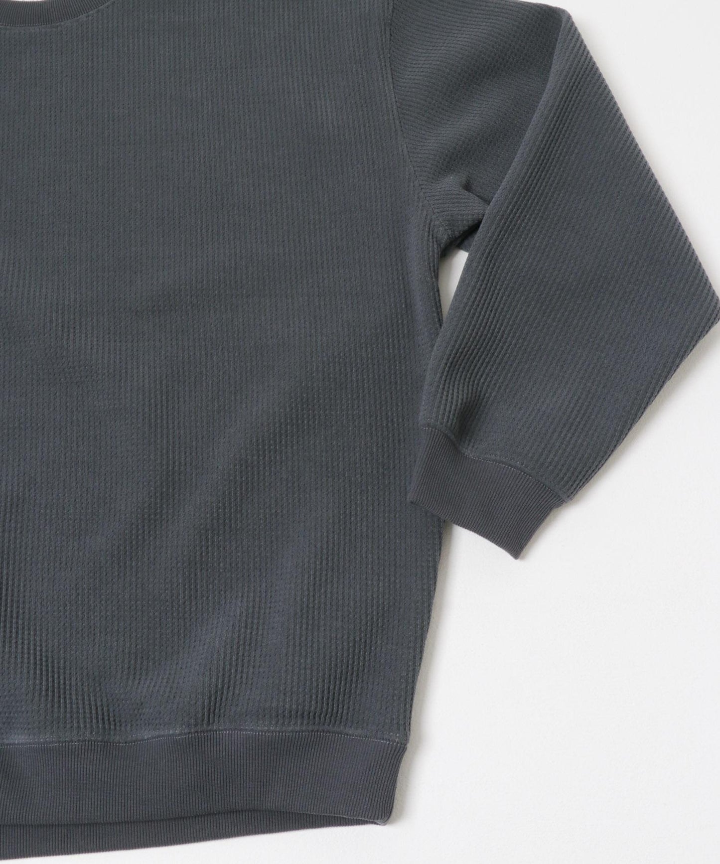 加絨華夫格寬鬆休閒套頭衫