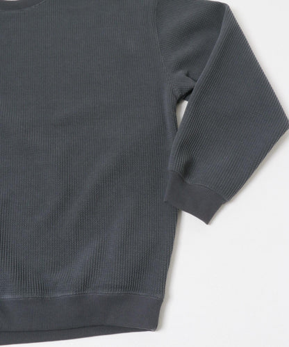 加絨華夫格寬鬆休閒套頭衫