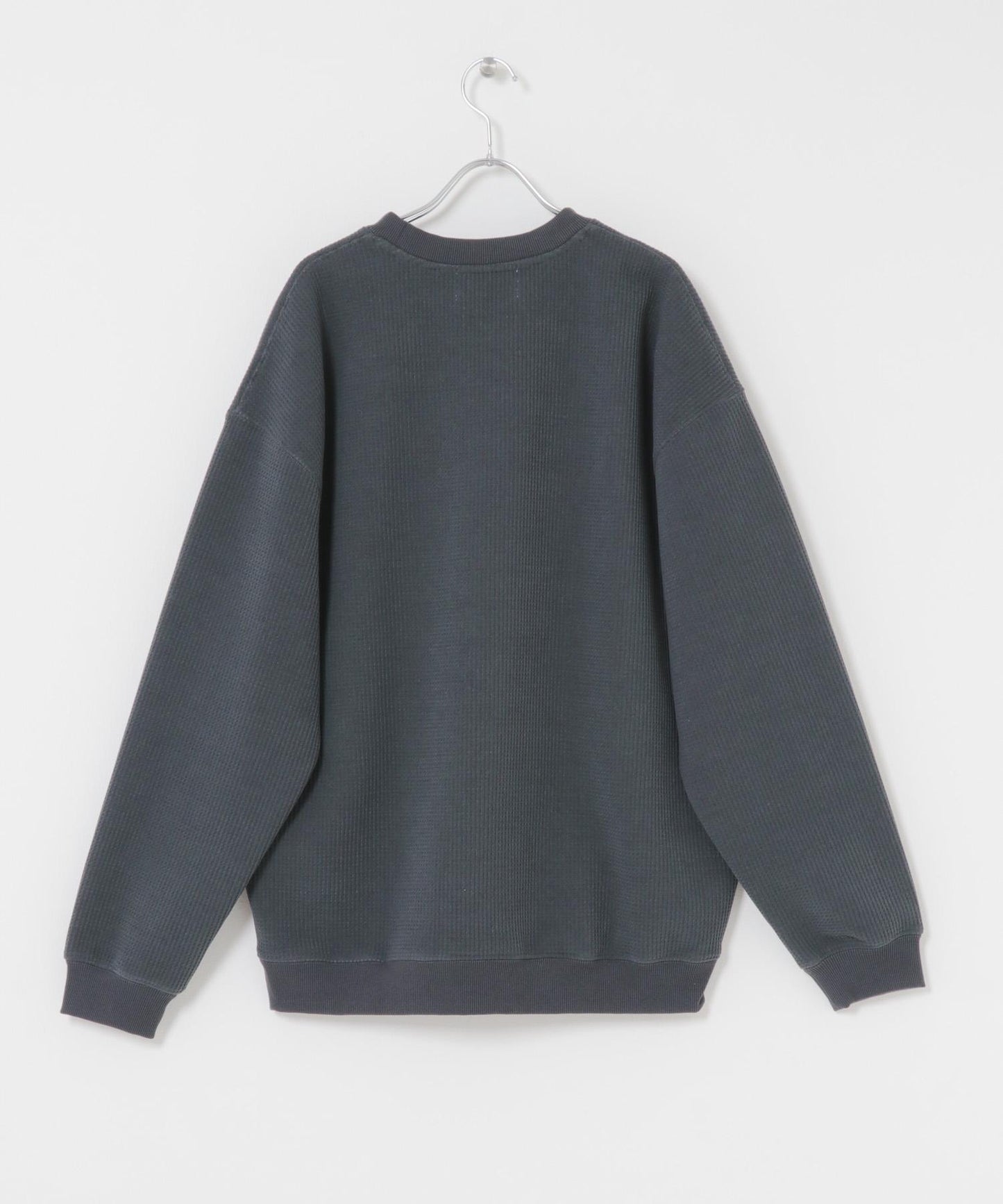 加絨華夫格寬鬆休閒套頭衫