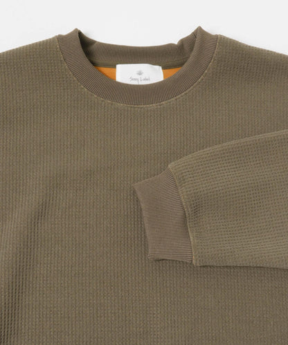 加絨華夫格寬鬆休閒套頭衫