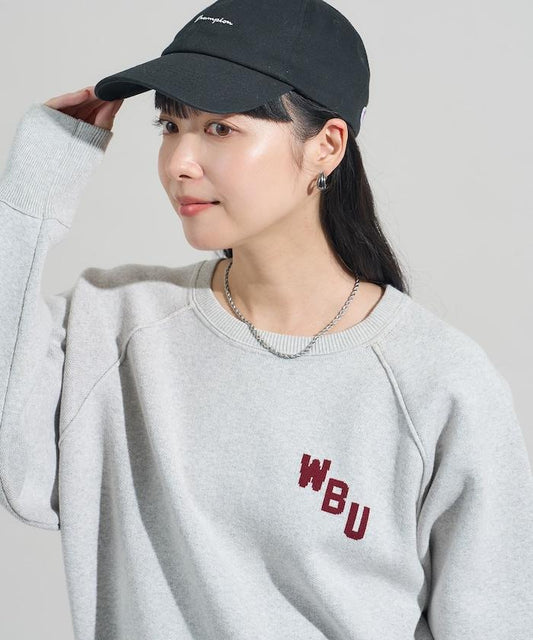 【可機洗】衛衣風格字母針織套頭衫