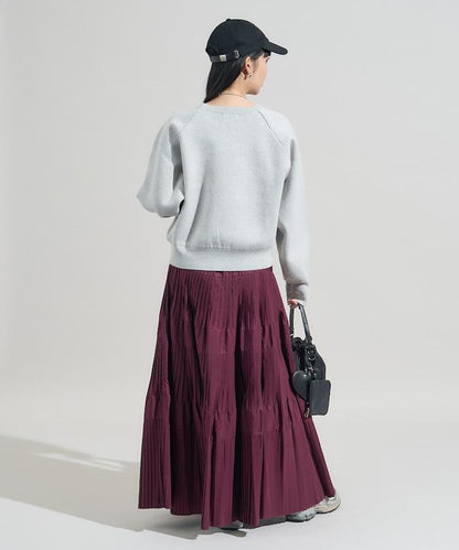 【可機洗】衛衣風格字母針織套頭衫