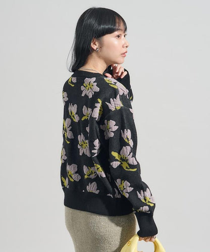 絨圈提花針織開衫