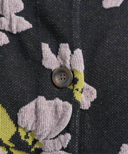 絨圈提花針織開衫