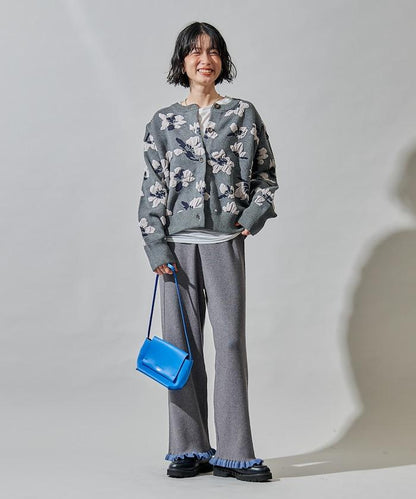 絨圈提花針織開衫