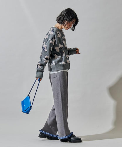 絨圈提花針織開衫