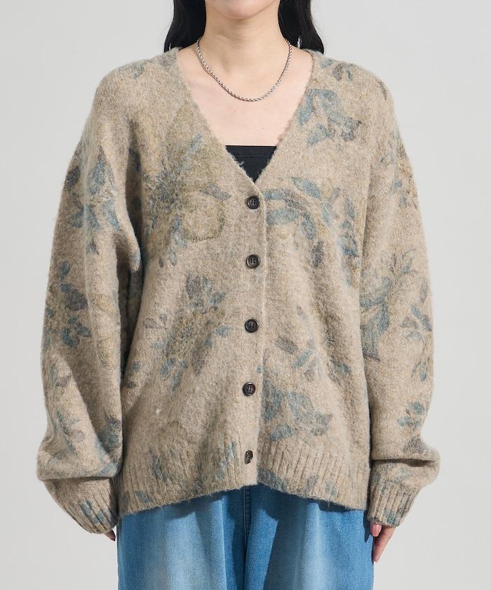 花卉印花針織開衫