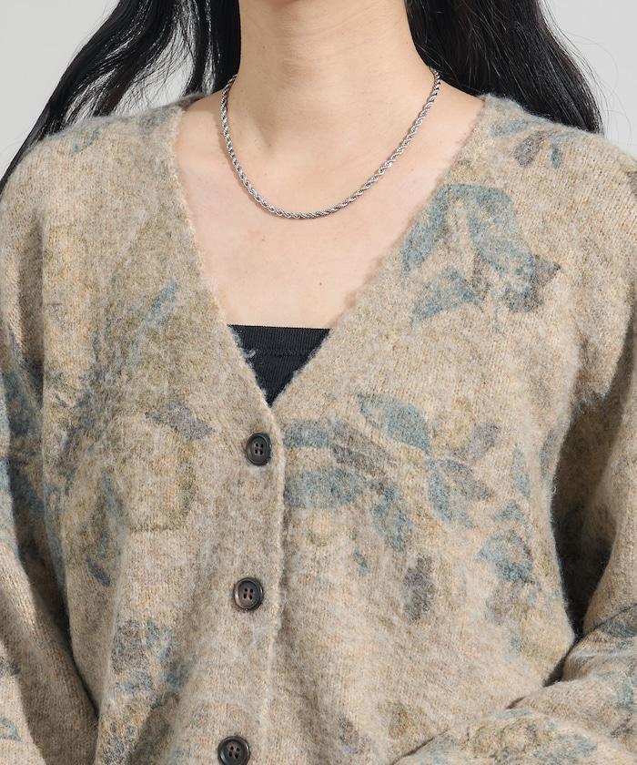 花卉印花針織開衫