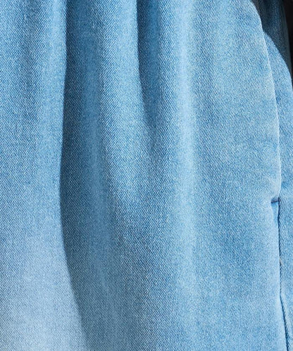 ＜有小個子尺碼＞加絨水洗牛仔休閒褲