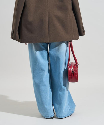 ＜有小個子尺碼＞加絨水洗牛仔休閒褲