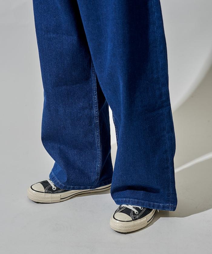 ＜有小個子尺碼＞加絨水洗牛仔休閒褲