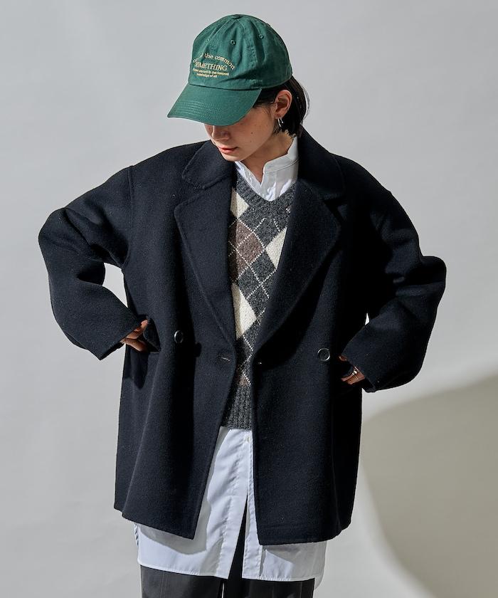 羊毛混紡雙面短外套