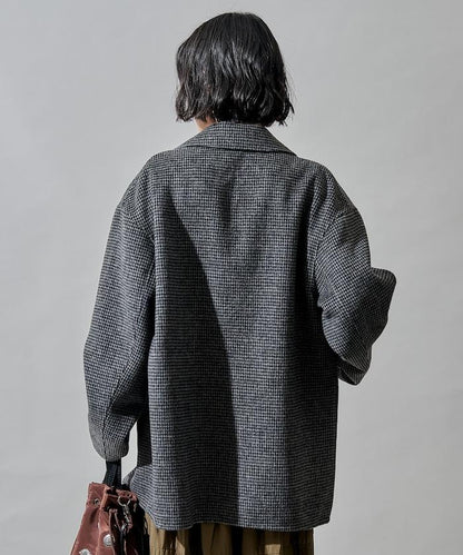 羊毛混紡雙面短外套