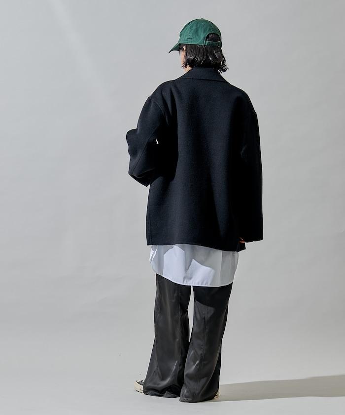 羊毛混紡雙面短外套