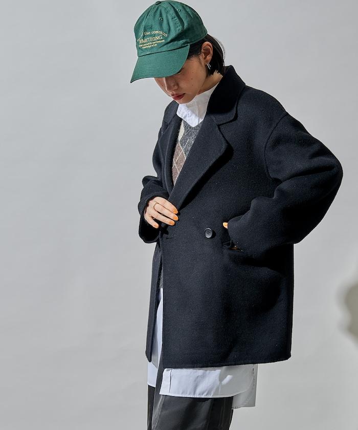 羊毛混紡雙面短外套