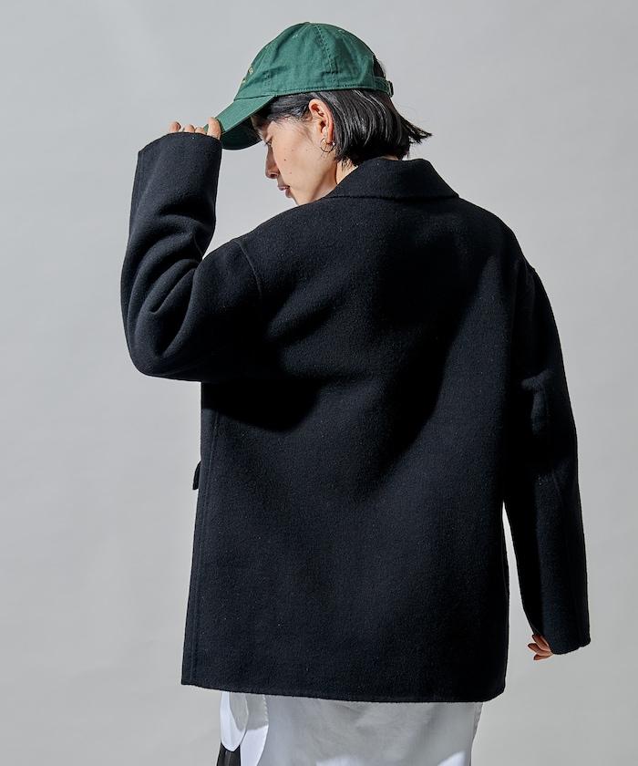 羊毛混紡雙面短外套