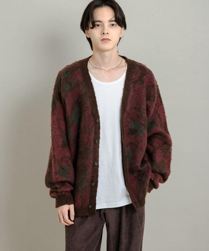 樹形迷彩針織開衫