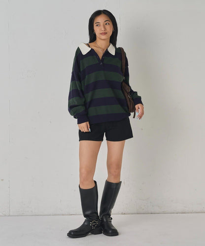 【WHO'S WHO gallery】寬鬆橄欖球針織衫