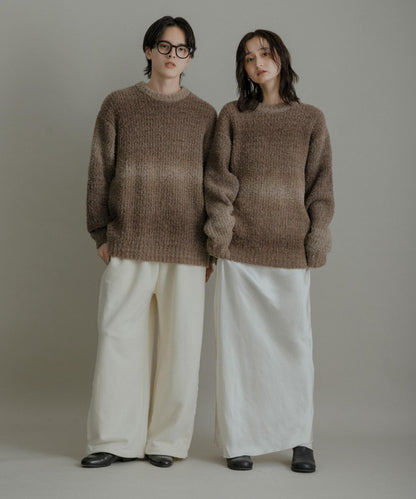 漸變色圈圈紗針織衫