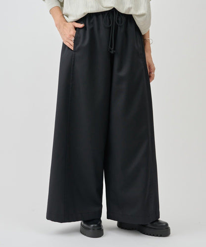 仿牛仔羊毛寬鬆長褲