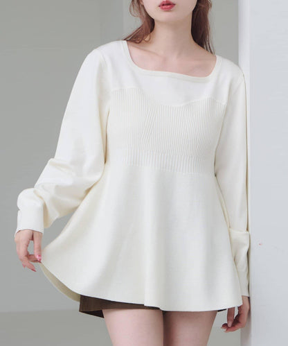 【Kastane】吊帶荷葉邊針織衫