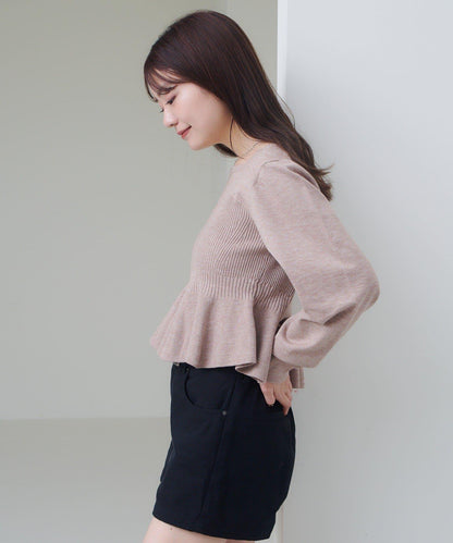 【Kastane】吊帶荷葉邊針織衫