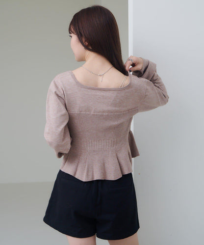 【Kastane】吊帶荷葉邊針織衫