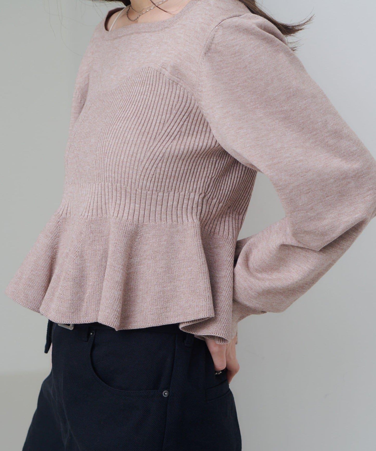 【Kastane】吊帶荷葉邊針織衫