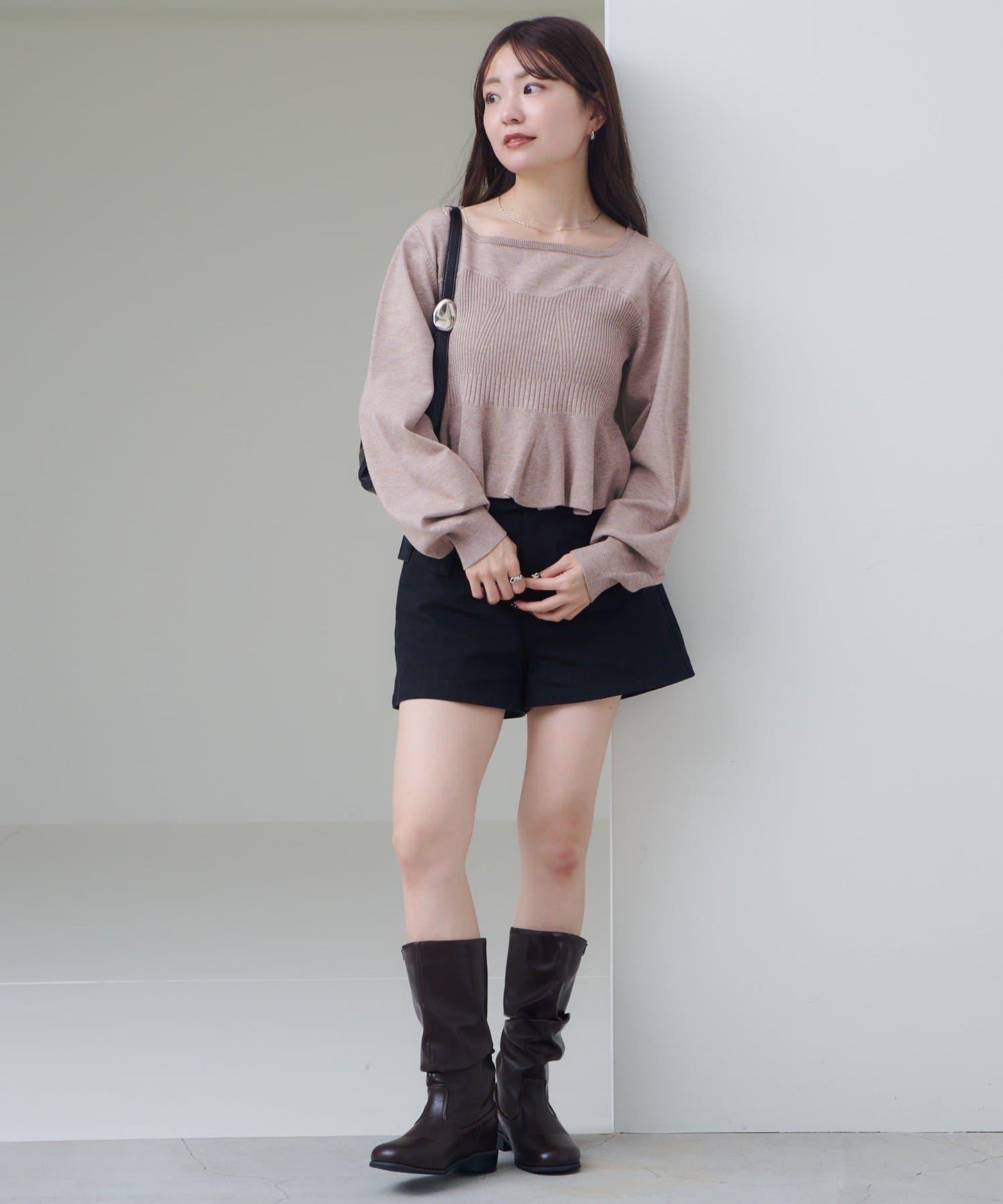 【Kastane】吊帶荷葉邊針織衫